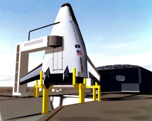 An artist's rendering of the future rocket ship